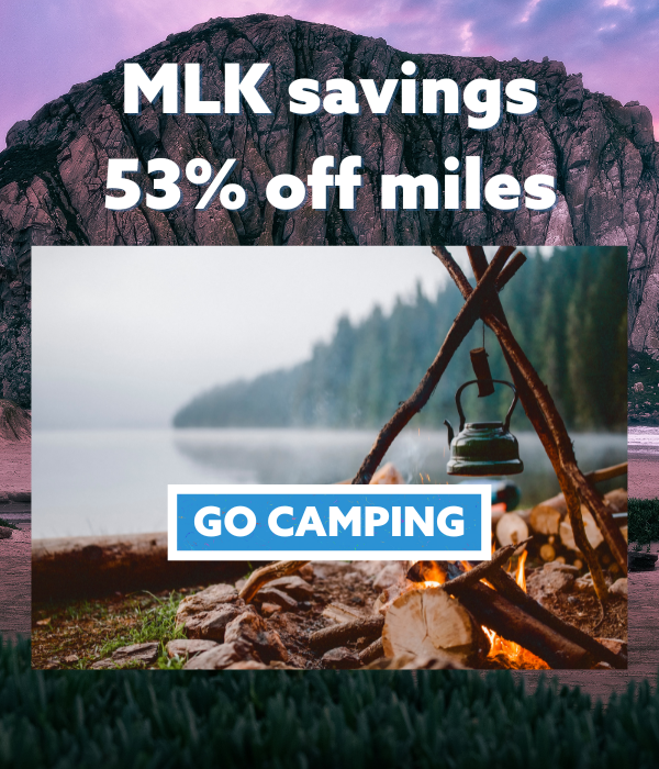 MLK savings 53% off miles